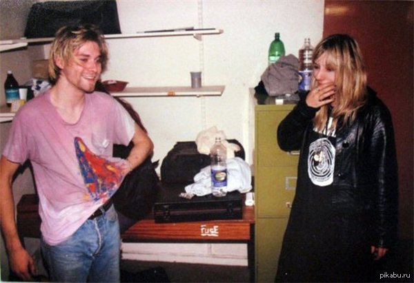 Курт и Ким Гордон (Sonic Youth) в футболке Nirvana