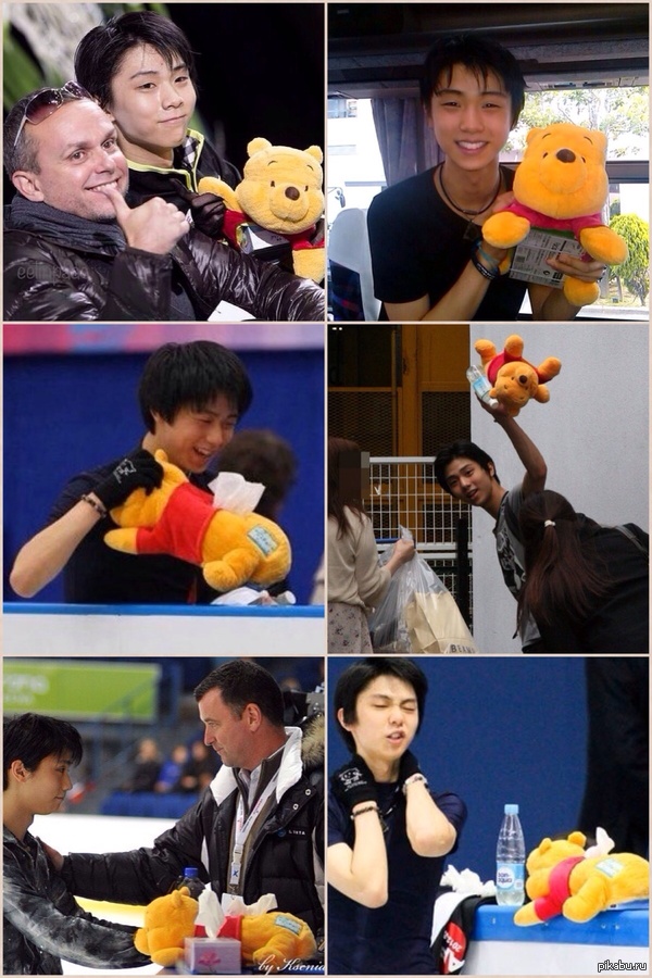 Просто Юдзуру Ханю и его Винни Пухи.