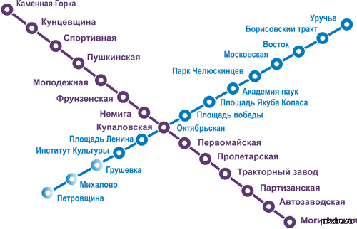 Схема минского вокзала