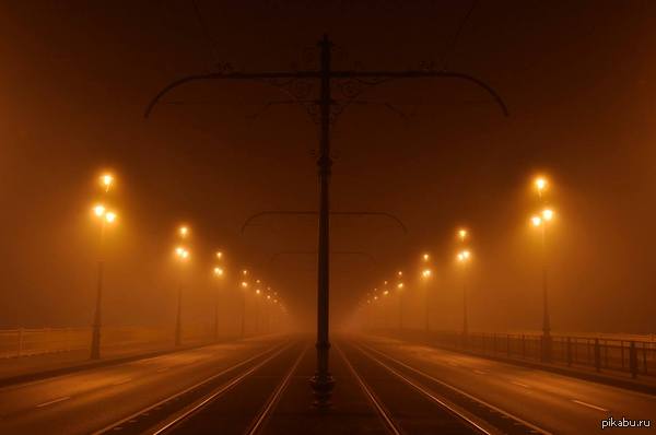 Silent on the bridge - Фотография, Мост, Фонарь