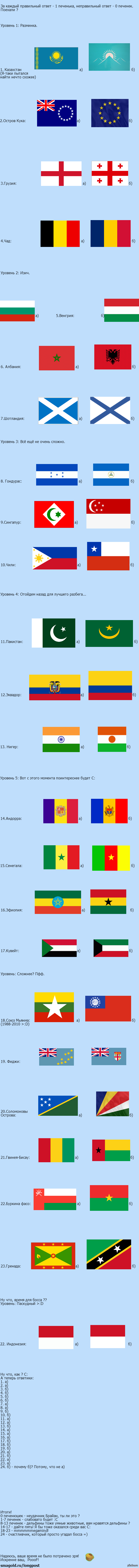 Предлагаю пройти тест на знание флагов (продолжение) | Пикабу