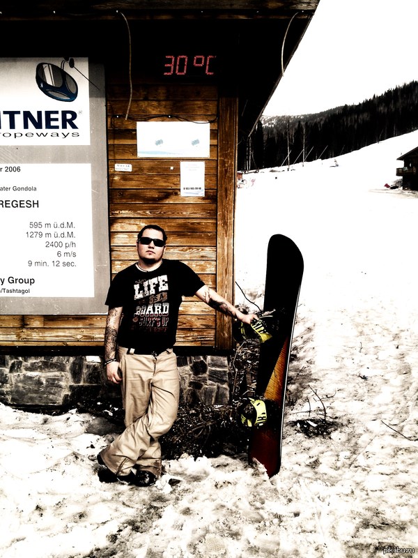 Вот такая погода у нас в Шерегеше.