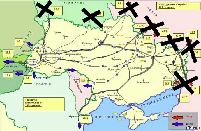 Газопровод через украину карта как проходит