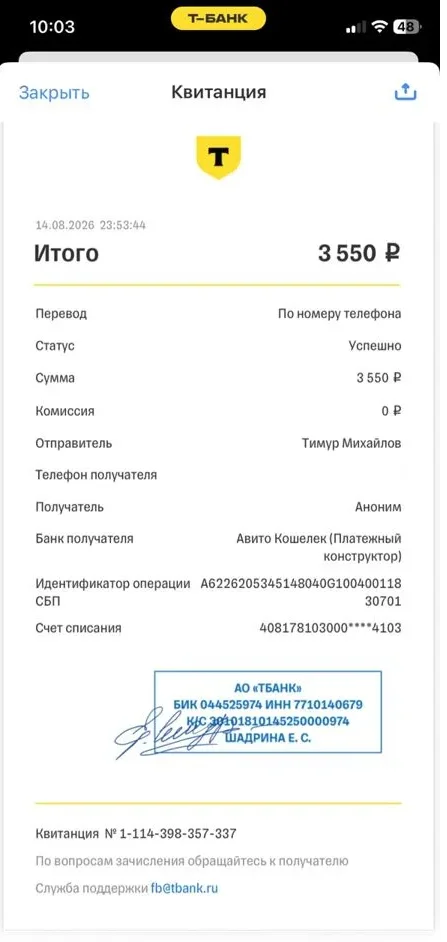 Avito wallet money not received, cringe? - My, Indignation, Score, Tired of, Text