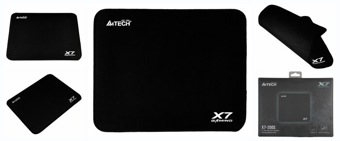 Коврик для мыши A4Tech X7 Pad X7-200S, цвет черный, размер 250x200x2мм