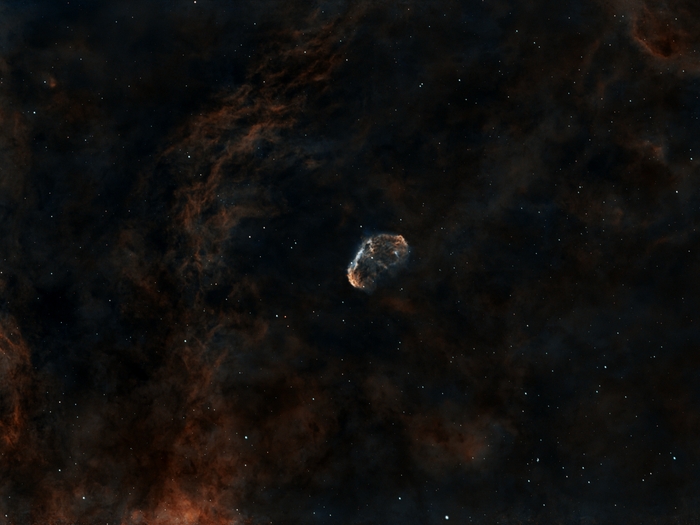 NGC 6888 "Полумесяц", seestar s30 pro, 220 x 60c. Обработка: siril, graxpert, photoshop