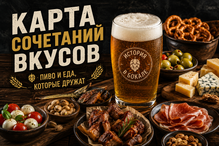 Карта сочетаний вкусов: почему одно пиво идеально идёт с едой, а другое всё портит