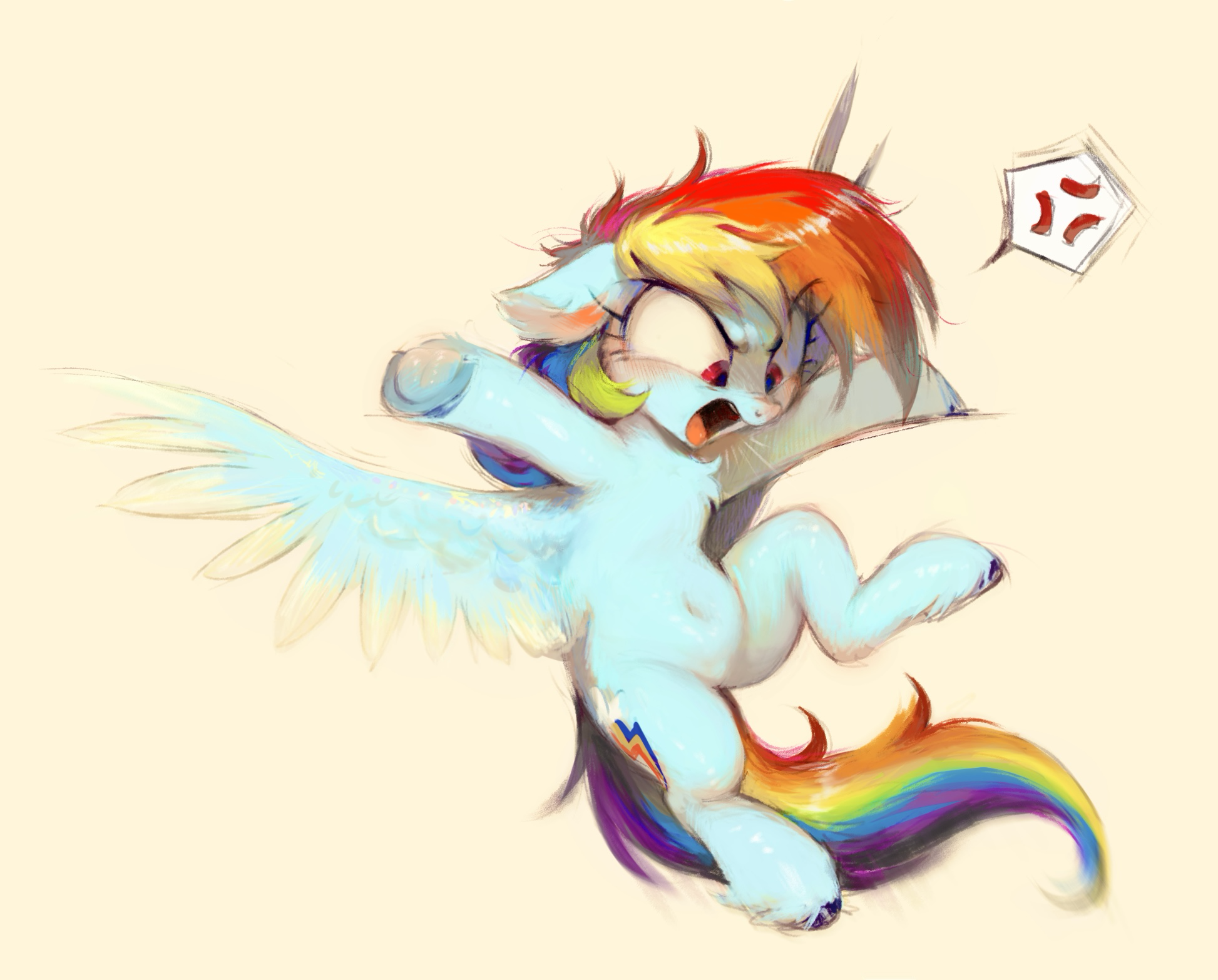 Angry Dashka - My little pony, Rainbow dash