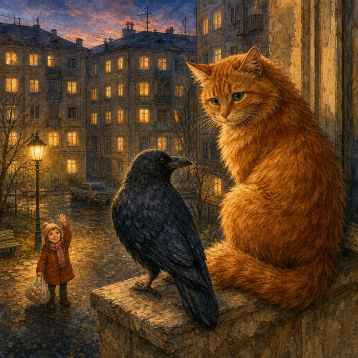 Барсик, всю жизнь думал, что должен контролировать подъезд, защищать батарею и доказывать всем, что он главный. А на самом деле ему просто нужно было расслабиться и позволить миру быть таким, какой он есть.