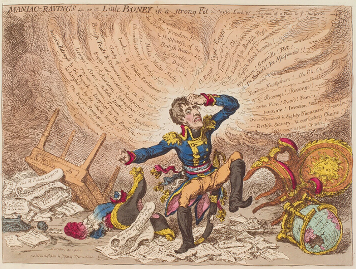 'Maniac-ravings - or - little Boney in a strong fit - � James Gillray 1803