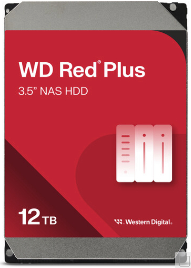 WD 12TB Red Plus 7200 rpm SATA III 3.5" Internal NAS HDD
