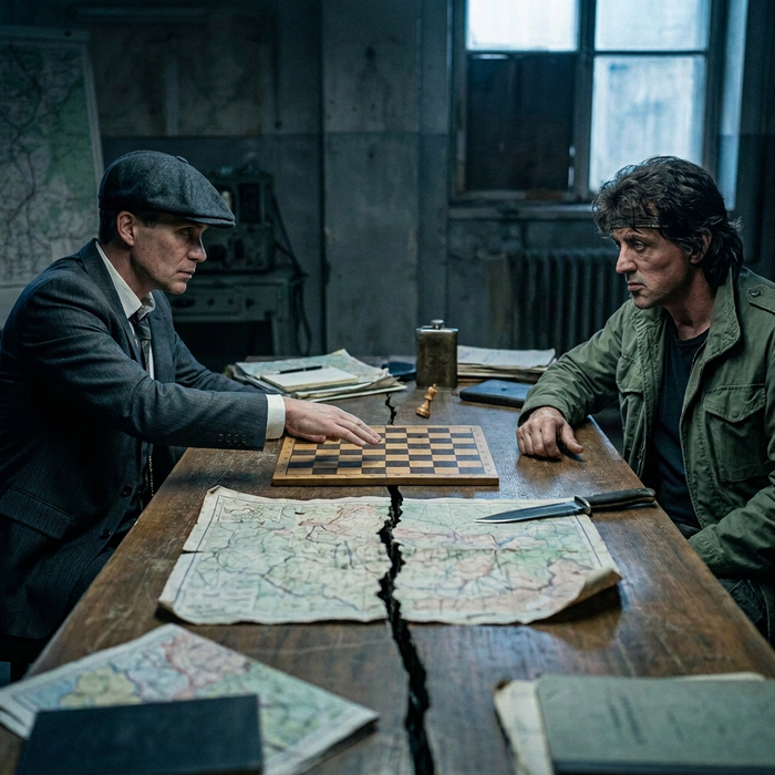 "Временное перемирие. Но надолго ли..?". *Данное изображение сгенерировано с помощью искусственного интеллекта по задумке автора.