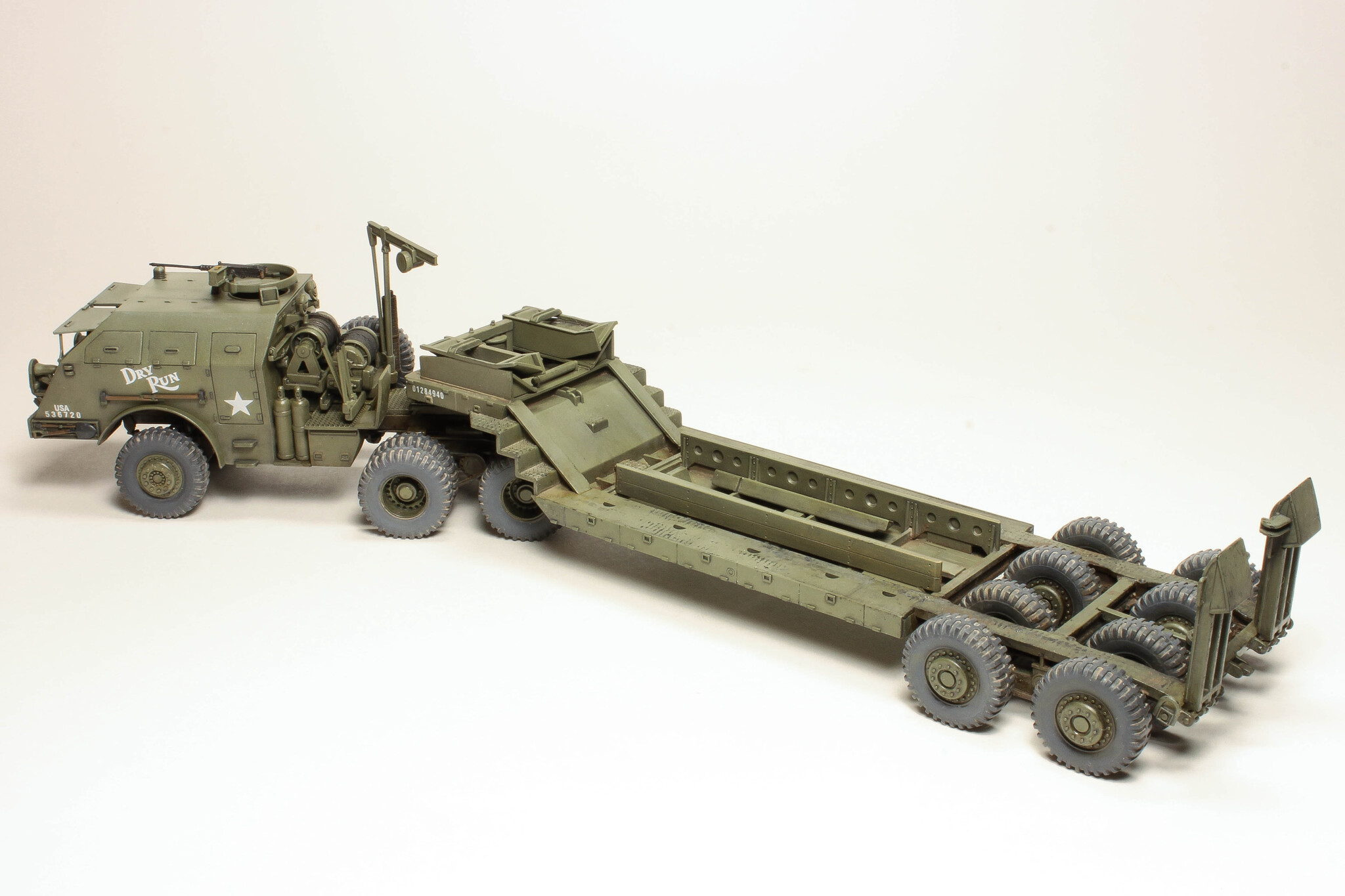 M25 Heavy Tank Transporter. 1/72 scale. - My, Military equipment, Weapon, Armament, Tanks, Tractor, USA, The Second World War, Military history, Technics, Longpost