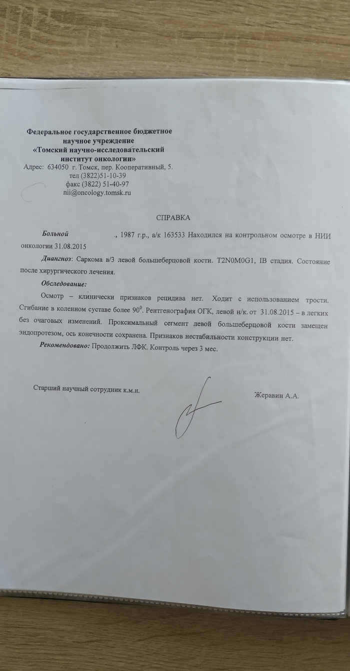 По результатам осмотра все хорошо