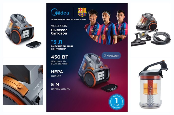 ������� Midea VCS43A15, �����������/���������, ��� �������������� �����