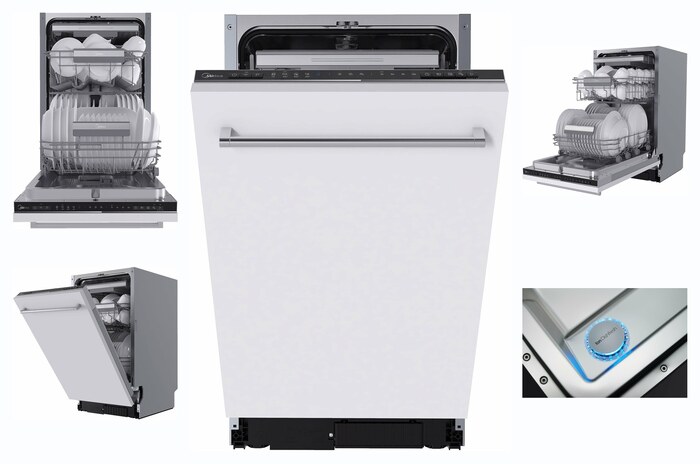 Встраиваемая посудомоечная машина Midea MID45S160i, серебристый