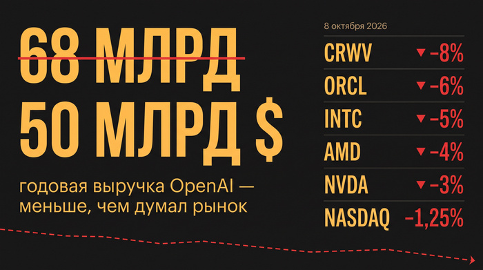 OpenAI �������� ������� ����� �� 20 ���� �������� ������ ��������� � ����� Nvidia, Oracle � CoreWeave ����� ����