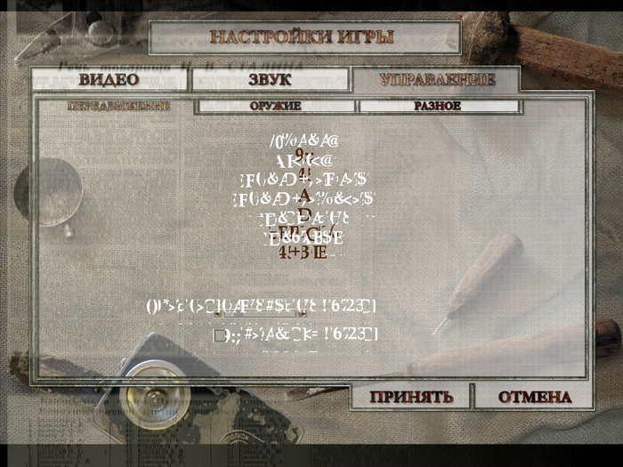 Скриншот из настроек игры