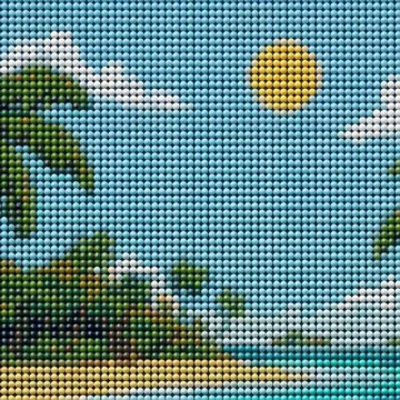 Алмазная живопись — медитативная игра, в которой ты шаг за шагом раскрываешь красивые пиксель-арт шедевры. Выбирай картину, бери цвет из палитры и заполняй холст сверкающими алмазами. (скриншот 3)