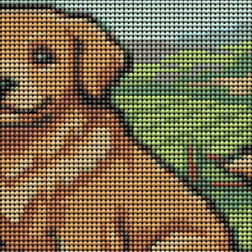 Алмазная живопись — медитативная игра, в которой ты шаг за шагом раскрываешь красивые пиксель-арт шедевры. Выбирай картину, бери цвет из палитры и заполняй холст сверкающими алмазами. (скриншот 4)
