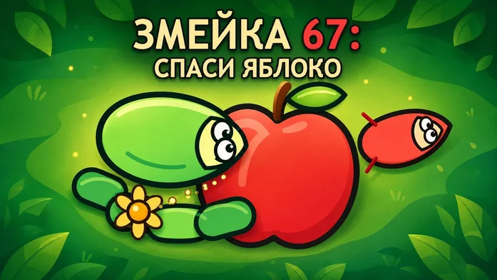 Змейка 67: Спаси яблоко на Пикабу Игры