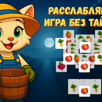 Милый тайл-матч с кошечкой! Собирай овощи, обустраивай комнаты, открывай комикс (скриншот 3)