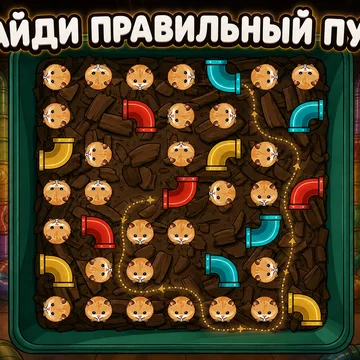 Логическая головоломка со стрелками. Выбирай правильный порядок ходов, прокладывай путь к выходу, обходи препятствия и спасай всех хомяков. Игра на логику, внимание и скорость мышления для детей и взрослых. (скриншот 2)