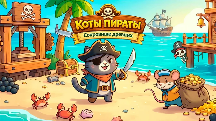 Коты Пираты: Сокровище Древних на Пикабу Игры