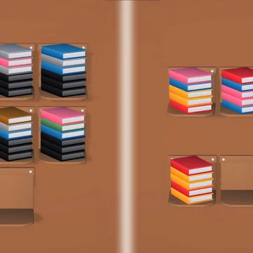 Сортируйте книги по цветам и наводите уютный порядок на полках! (скриншот 2)